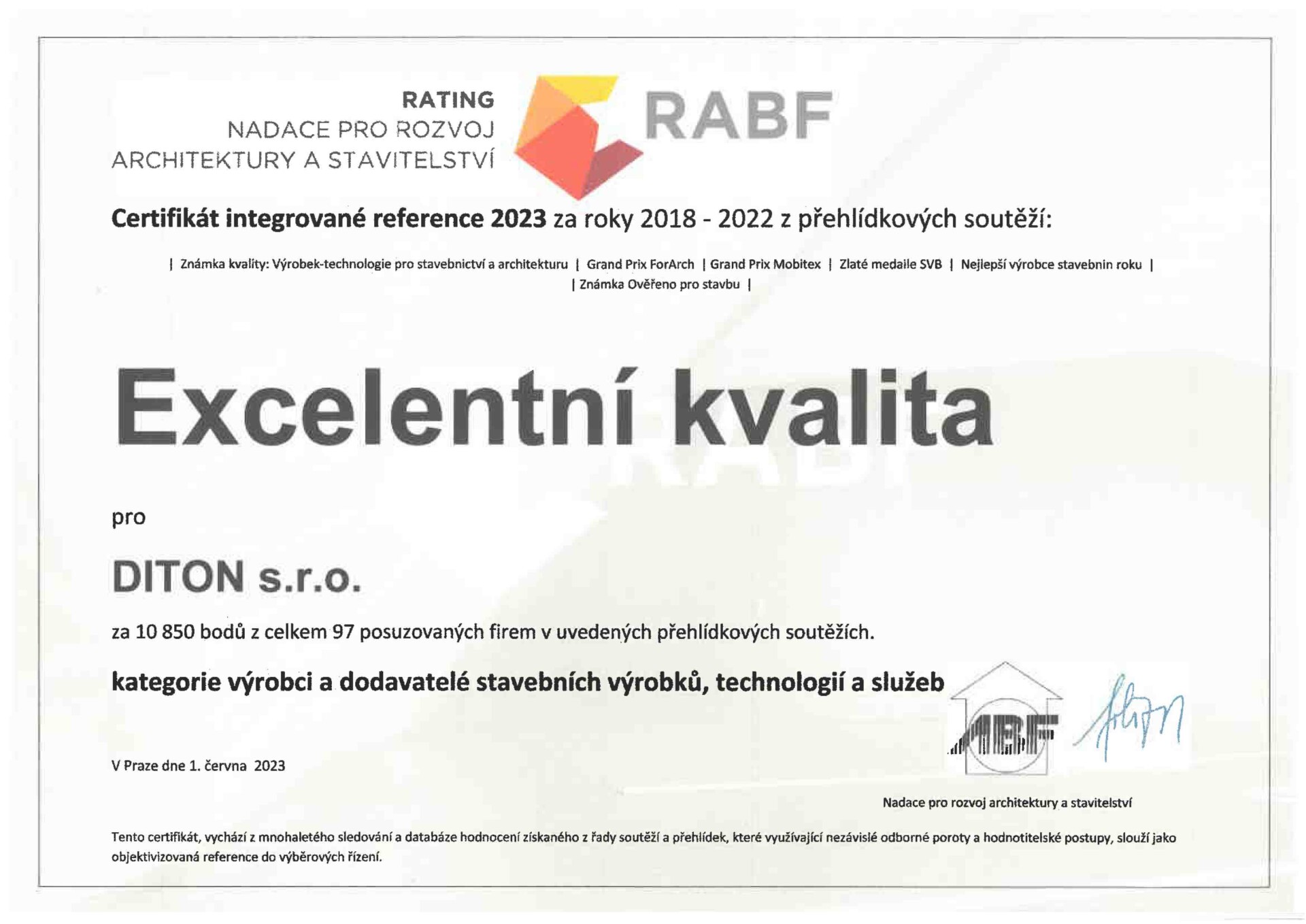 Excelentní kvalita | DITON