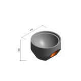 DEŠŤOVÁ ULIČNÍ VPUSŤ SPODNÍ S ODT. TBV - Q 450 / 380 / 1D PVC O 200